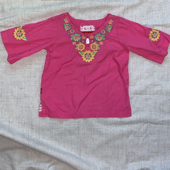 Levi’s Pink Jeans for Girls Floral Stitched Top (2T) - Picture 1 of 6